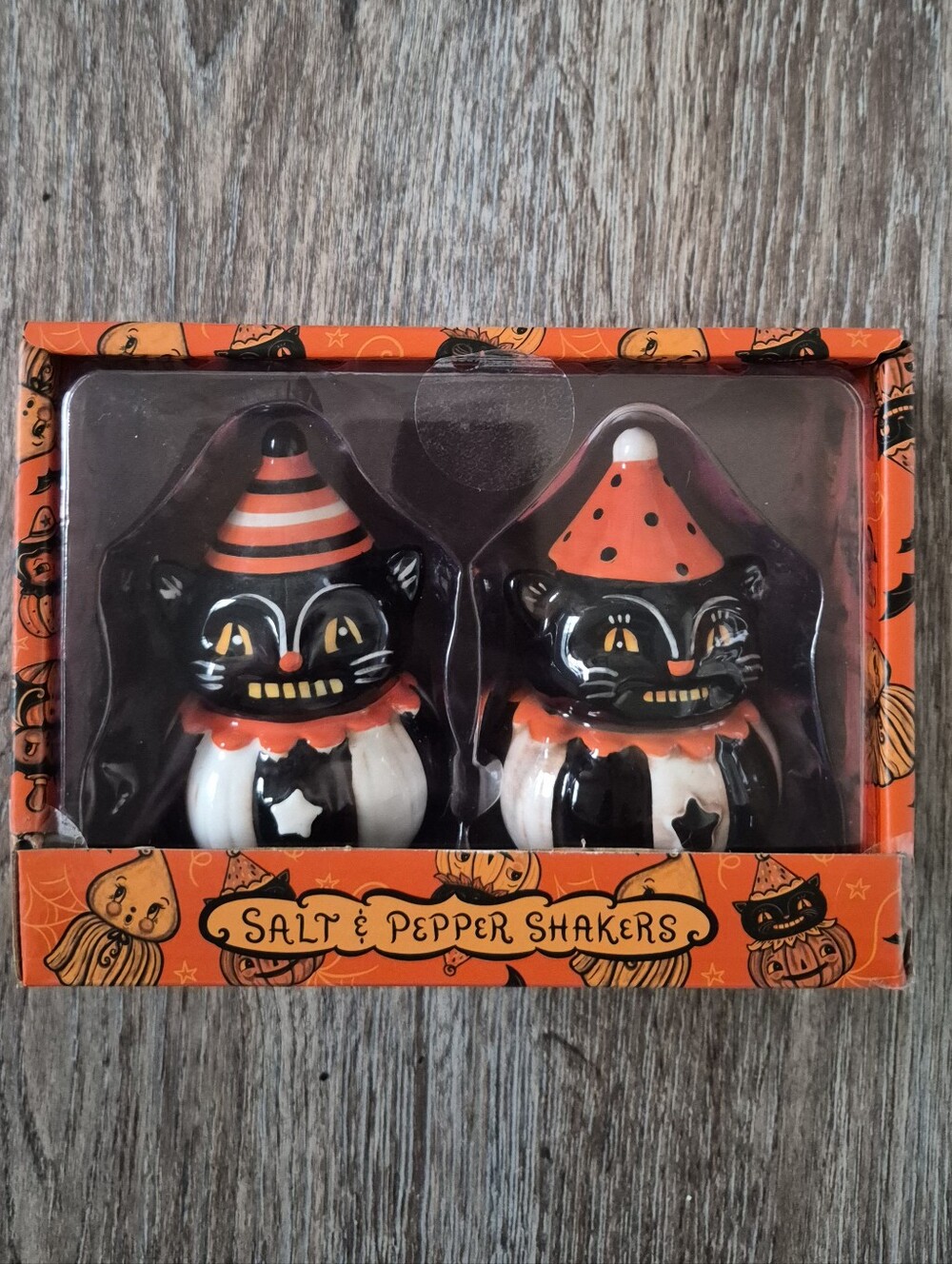 Joanna Parker Halloween Black Cat Salt and Pepper Shakers, New! - Picture 7 of 7